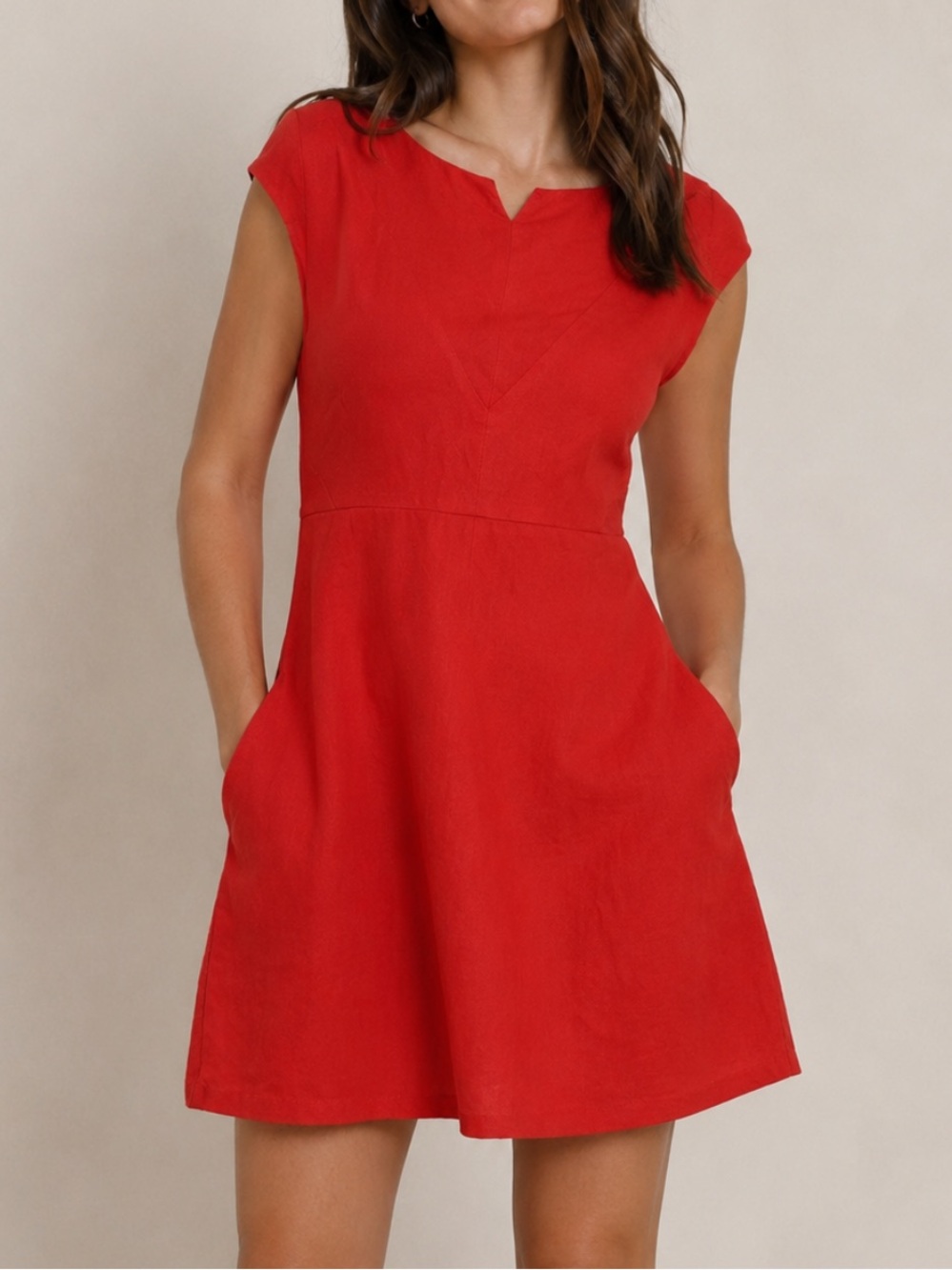 ANTHROPOLOGIE | YOANA BARASCHI Tangerine Fit And Flare Mini Dress Size 6